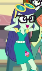 Size: 220x368 | Tagged: safe, screencap, blueberry cake, scott green, best trends forever, best trends forever: twilight sparkle, equestria girls, g4, my little pony equestria girls: better together, background human, cropped, glasses, open mouth