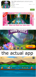 Size: 1276x2718 | Tagged: source needed, safe, artist:mysticalpha, applejack, fluttershy, pinkie pie, rainbow dash, rarity, twilight sparkle, g4, my little pony: the movie, app, art theft, bootleg, flash game, google play, mane six