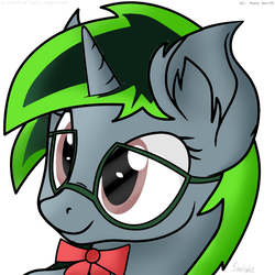 Size: 1024x1024 | Tagged: safe, oc, oc only, oc:pony north, pony, bust, glasses, portrait, simple background, solo, white background