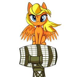 Size: 985x985 | Tagged: safe, artist:lunebat, oc, oc only, oc:lightly breeze, pegasus, pony, derp, female, i have done nothing productive all day, radar, simple background, solo, transparent background, wings