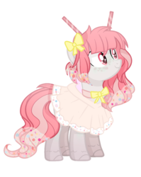 Size: 1176x1476 | Tagged: safe, artist:tiasophia12, oc, oc only, food pony, ice cream pony, pony, clothes, female, food, ice cream, mare, pirouette cookie, ponified, simple background, solo, transparent background