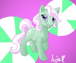 Size: 1024x853 | Tagged: safe, artist:alicornalice, minty, earth pony, pony, g3, candy, female, food, mare, solo
