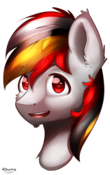 Size: 796x1269 | Tagged: safe, artist:kourma, oc, oc only, pony, bust, fluffy, looking at you, male, portrait, simple background, smiling, solo, transparent background, ych result