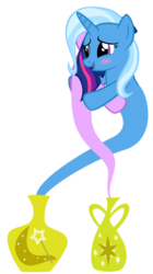 Size: 408x731 | Tagged: safe, artist:navitaserussirus, trixie, twilight sparkle, genie, asktwixiegenies, g4, blush sticker, blushing, comforting, comforting twilight, crying, female, hug, lesbian, ship:twixie, shipping, simple background, sobbing, transparent background, vector