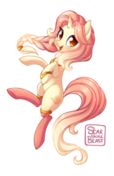 Size: 971x1500 | Tagged: safe, artist:starshinebeast, oc, oc only, oc:sahara sunset, pony, unicorn, bracelet, braid, clothes, female, jewelry, looking at you, mare, necklace, open mouth, simple background, socks, solo, transparent background