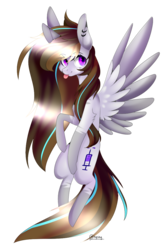 Size: 692x1028 | Tagged: safe, artist:hyshyy, oc, oc only, pegasus, pony, female, mare, simple background, solo, tongue out, transparent background