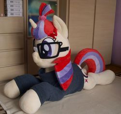 Size: 2714x2555 | Tagged: safe, artist:adamar44, moondancer, g4, clothes, glasses, high res, irl, photo, plushie, sweater