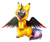 Size: 1700x1440 | Tagged: safe, artist:despotshy, oc, oc only, oc:flaming rainbow, alicorn, pikachu, pony, clothes, colored wings, costume, female, heterochromia, kigurumi, mare, multicolored wings, poké ball, pokémon, simple background, sitting, solo, transparent background