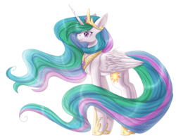 Size: 3535x2809 | Tagged: safe, artist:inspiredpixels, princess celestia, alicorn, pony, g4, female, high res, mare, simple background, solo, transparent background