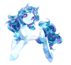 Size: 1200x1095 | Tagged: safe, artist:soukitsubasa, oc, oc only, oc:winter doodle, crystal pony, crystal unicorn, crystal pony oc, cute, solo