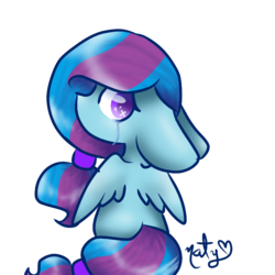Size: 768x768 | Tagged: safe, artist:naty7913, oc, oc only, oc:naty, pegasus, pony, chibi, crying, female, floppy ears, mare, simple background, solo, transparent background