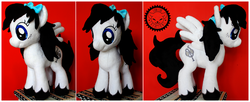 Size: 1024x416 | Tagged: safe, artist:lioncubcreations, oc, oc only, pony, bangs, clothes, customized toy, cute, female, irl, mare, photo, plushie, ponytail, socks, toy
