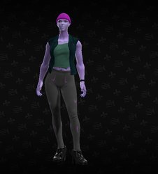 Size: 650x719 | Tagged: safe, starlight glimmer, human, g4, 3d, avatar, beanie, belly button, clothes, female, hat, humanized, jeans, midriff, pants, ripped jeans, saints row, saints row the third, solo, standing, vest, watch, wristwatch