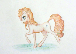 Size: 680x488 | Tagged: safe, artist:stratodraw, pear butter, earth pony, pony, g4, applejack's mom, female, mare, solo, traditional art, walking