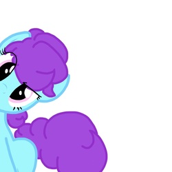 Size: 1080x1080 | Tagged: safe, artist:andandampersand, oc, oc only, oc:cottonswirl, pony, looking at you, simple background, solo, vector, white background