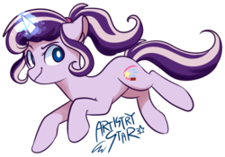 Size: 1024x718 | Tagged: safe, artist:slasharu, oc, oc only, oc:artistry star, pony, unicorn, female, magic, mare, simple background, solo, transparent background