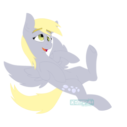 Size: 3500x3500 | Tagged: safe, artist:denahzi, derpy hooves, pony, g4, female, high res, simple background, solo, spread wings, sticker, transparent background, wings