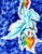 Size: 2120x2706 | Tagged: safe, artist:liaaqila, rainbow dash, bat pony, pony, g4, bat ponified, cute, dashabetes, female, high res, mare, race swap, rainbowbat, smiling, solo, traditional art, upside down