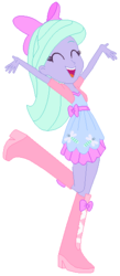 Size: 244x560 | Tagged: safe, artist:razorbladetheunicron, flitter, equestria girls, g4, base used, boots, bow, clothes, dress, equestria girls-ified, eyes closed, female, happy, jacket, pinkie pie's boots, shoes, solo