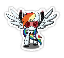 Size: 220x200 | Tagged: safe, rainbow dash, pegasus, pony, robot, my little portal, g4, female, low res image, mare, portal (valve), postage stamp sized, running, simple background, solo, spread wings, white background, wings