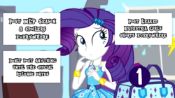 Size: 1024x575 | Tagged: safe, edit, edited screencap, screencap, rarity, best trends forever, equestria girls, g4, my little pony equestria girls: better together, leak, decision