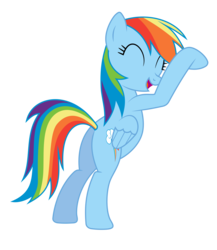 Size: 2340x2690 | Tagged: safe, artist:m.w., rainbow dash, pegasus, pony, fall weather friends, g4, ^^, bipedal, butt, eyes closed, female, high res, mare, plot, simple background, solo, standing up, trace, transparent background, vector