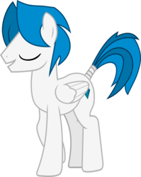 Size: 2962x3719 | Tagged: safe, artist:frownfactory, oc, oc only, oc:stratagem, pegasus, pony, .svg available, eyes closed, high res, male, simple background, solo, stallion, svg, transparent background, vector, wings