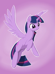 Size: 2048x2732 | Tagged: safe, artist:coloringrainclouds, twilight sparkle, alicorn, pony, g4, female, flying, high res, mare, solo, spread wings, twilight sparkle (alicorn), wings