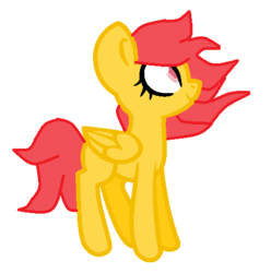 Size: 484x487 | Tagged: safe, artist:jadezy28, artist:php115, derpibooru exclusive, oc, oc only, oc:flare dash, pegasus, pony, base used, dazzleverse, magical lesbian spawn, ms paint, next generation, offspring, parent:rainbow dash, parent:spitfire, parents:spitdash, simple background, solo, white background