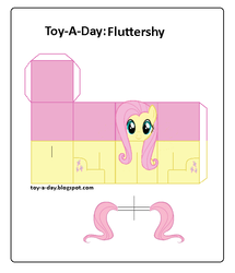 Size: 600x699 | Tagged: safe, artist:grapefruitface1, fluttershy, pony, g4, craft, female, papercraft, printable, solo, toy a day