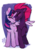 Size: 866x1213 | Tagged: safe, artist:kunaike, fizzlepop berrytwist, tempest shadow, twilight sparkle, alicorn, pony, g4, my little pony: the movie, blushing, female, implied shipping, lesbian, ship:tempestlight, shipping, twilight sparkle (alicorn)