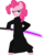 Size: 1350x1669 | Tagged: safe, artist:darkaluminum, pinkie pie, g4, bipedal, clothes, female, katana, simple background, solo, sword, transparent background, trenchcoat, weapon