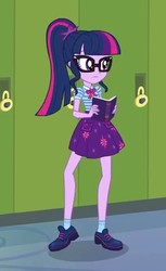Size: 321x523 | Tagged: safe, screencap, sci-twi, twilight sparkle, best trends forever, equestria girls, equestria girls series, g4, best trends forever: twilight sparkle, book, choose twilight sparkle, clothes, cropped, female, geode of telekinesis, glasses, legs, magical geodes, ponytail, shoes, skirt, socks