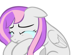 Size: 1322x1000 | Tagged: source needed, safe, oc, oc only, oc:amethyst lullaby, pegasus, pony, crying, eyes closed, pegasus oc, simple background, sobbing, solo, transparent background, vector, wings