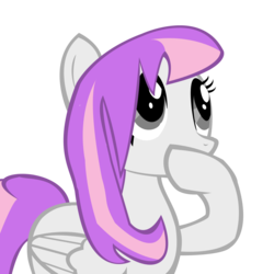 Size: 1000x1000 | Tagged: safe, oc, oc only, oc:amethyst lullaby, pegasus, pony, simple background, solo, thinking, transparent background