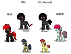 Size: 800x600 | Tagged: safe, oc, oc only, oc:abel, oc:ada, oc:claudia, oc:dismas, oc:gestas, pony, pony town, community related, d'lirium, simple background, white background