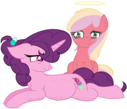 Size: 887x764 | Tagged: safe, artist:ipandacakes, sugar belle, oc, oc:gala blossom, ghost, pony, g4, halo, pregnant, prone, simple background, transparent background