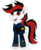 Size: 4856x5888 | Tagged: safe, artist:sgtsanttu, artist:sirhcx, artist:suramii, oc, oc only, oc:blackjack, pony, unicorn, fallout equestria, fallout equestria: project horizons, absurd resolution, clothes, female, mare, movie accurate, open mouth, simple background, smiling, solo, style emulation, transparent background