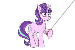 Size: 1280x853 | Tagged: safe, artist:liserancascade, starlight glimmer, pony, g4, female, kite, simple background, solo, that pony sure does love kites, transparent background
