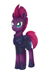 Size: 820x1264 | Tagged: safe, artist:dusthiel, tempest shadow, pony, unicorn, g4, my little pony: the movie, broken horn, colored pupils, cute, female, horn, mare, simple background, smiling, solo, tempestbetes, transparent background