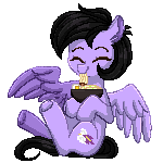 Size: 150x150 | Tagged: safe, artist:slasharu, oc, oc only, oc:quilly, pegasus, pony, animated, bowl, female, food, gif, mare, noodles, pixel art, solo