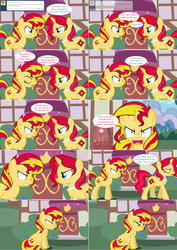 Size: 2564x3618 | Tagged: safe, artist:hakunohamikage, sunset shimmer, oc, oc:autumn shimmer, pony, unicorn, ask-princesssparkle, g4, ask, crying, female, high res, mare, tears of rage, tumblr