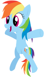 Size: 1884x3216 | Tagged: safe, artist:reconprobe, rainbow dash, pony, g4, female, mare, simple background, solo