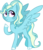 Size: 1024x1201 | Tagged: safe, artist:pandemiamichi, oc, oc only, pegasus, pony, cloven hooves, female, filly, offspring, parent:trixie, parent:zephyr breeze, parents:trixbreeze, simple background, smiling, solo, spread wings, transparent background, wings