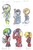 Size: 5562x8344 | Tagged: safe, artist:binary6, oc, oc only, oc:alloy cog, oc:binary7, oc:cindy, oc:circuit, oc:paint palette, oc:terra, anthro, absurd resolution, pyro (tf2), scout (tf2), soldier, soldier (tf2), team fortress 2, traditional art