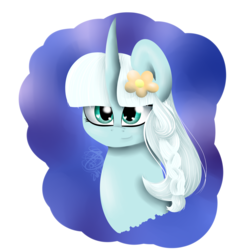 Size: 3000x3000 | Tagged: safe, artist:itssopanda, oc, oc only, oc:amy, pony, unicorn, bust, female, flower, flower in hair, high res, mare, portrait, simple background, solo, transparent background