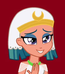 Size: 704x792 | Tagged: safe, artist:furrydiva, somnambula, equestria girls, g4, bedroom eyes, equestria girls-ified, female, red background, simple background, solo