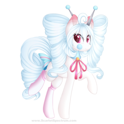 Size: 800x800 | Tagged: safe, artist:scarlet-spectrum, oc, oc only, ambiguous species, pony, art trade, female, simple background, smiling, solo, transparent background