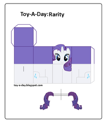 Size: 600x699 | Tagged: safe, artist:grapefruitface1, rarity, pony, g4, craft, female, papercraft, printable, solo, toy a day