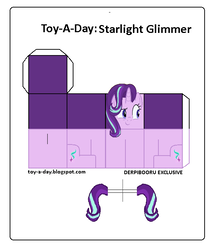 Size: 600x699 | Tagged: safe, artist:grapefruitface1, derpibooru exclusive, starlight glimmer, pony, g4, craft, female, papercraft, printable, solo, toy a day